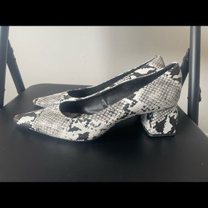 Snakeskin pumps